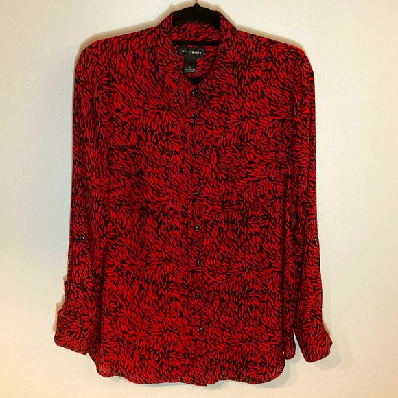 Investments Button Down Blouse - Picture 1 of 5